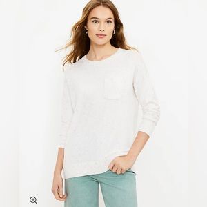 Flecked Pocket Tunic Sweater